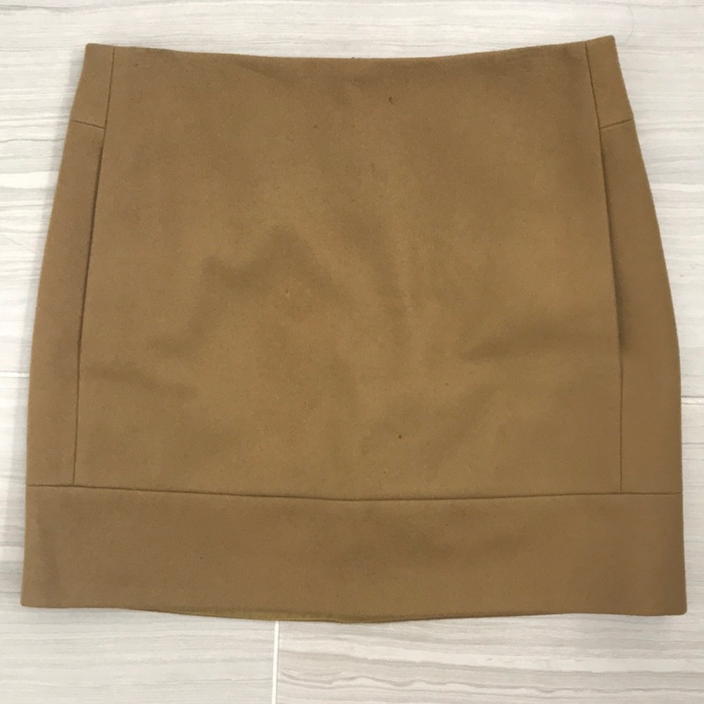 J Crew yellow wool mini skirt